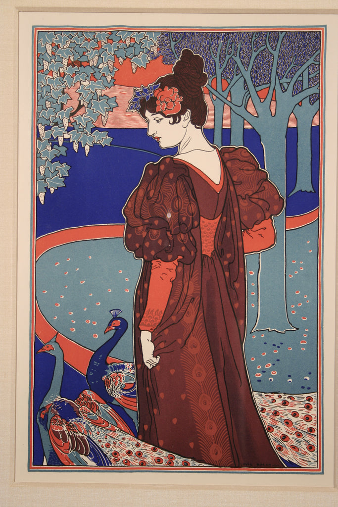 <b>LOUIS RHEAD</b><br>"LA FEMME AU PAON", CIRCA 1897-1899</br>