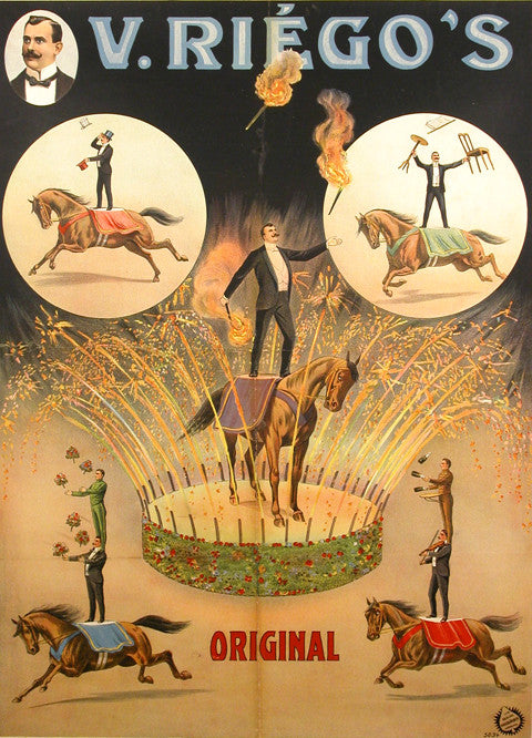 <b>GERMAN CIRCUS POSTER</b><br> V. RIEGOS, EARLY 1900s</br>
