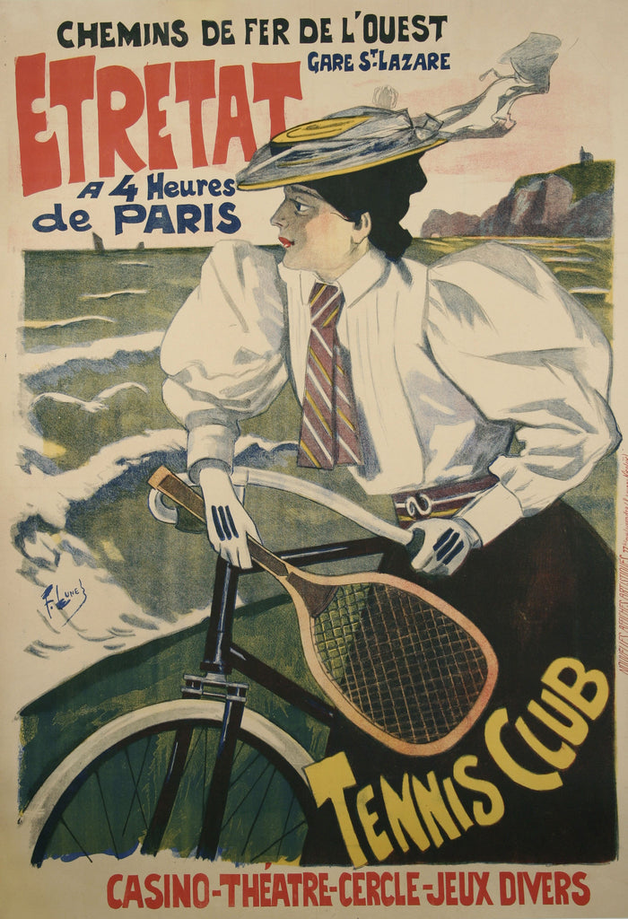 <b>FERDINAND LUNEL </b><br> ETRETAT TENNIS CLUB, CIRCA 1890s </br>