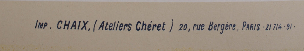 <b>JULES CHERET</b><br> ALLEGORY OF MUSIC,  CIRCA 1891</br>