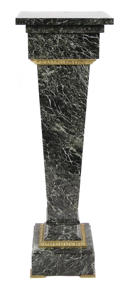 <b>MARBLE PEDESTAL WITH METAL ACCENTS</b><br>20th CENTURY</br>