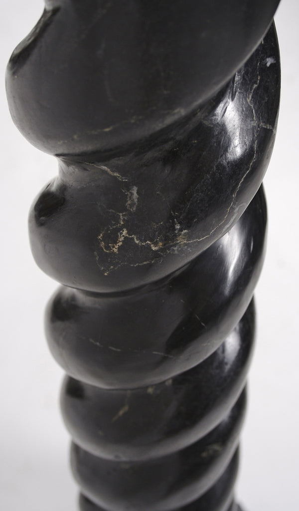 <b>FRENCH TWISTING MARBLE COLUMN WITH GILT BRONZE CAP</b><br> 20TH CENTURY</br>