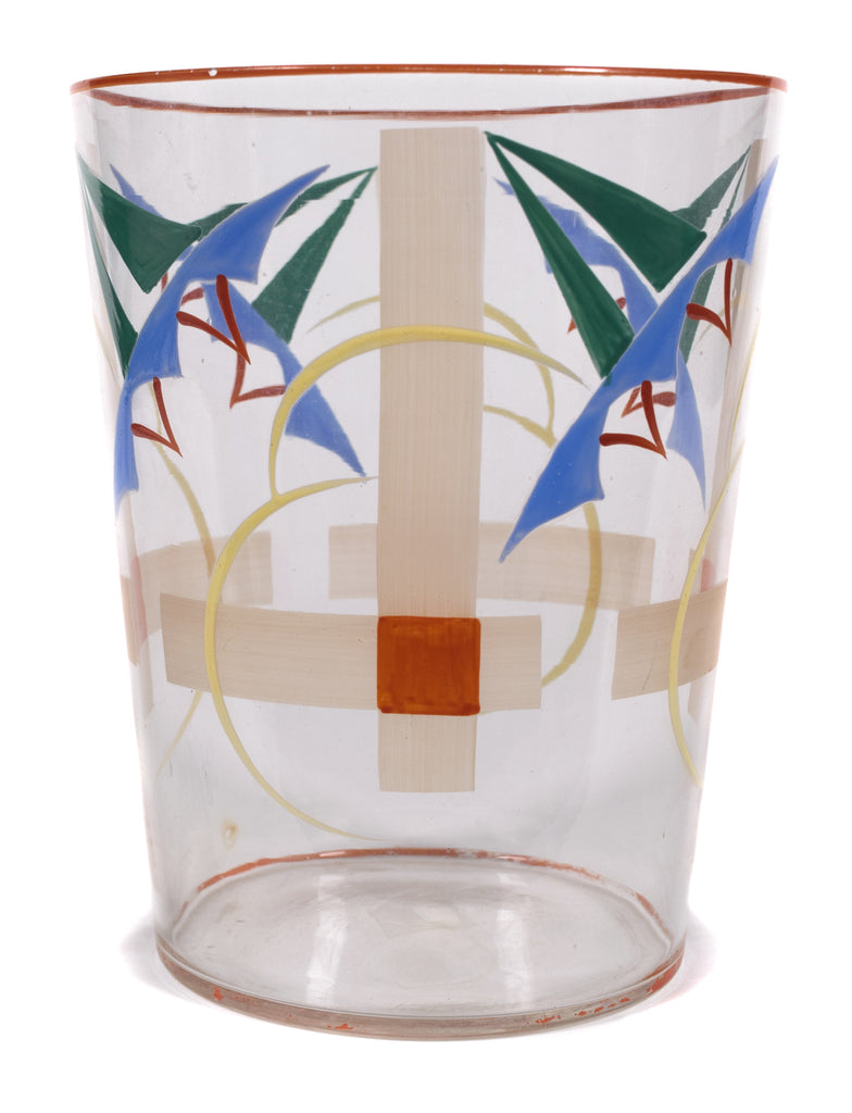 <b> CZECHOSLOVAKIAN GLASS VASE</b><br>PAINTED GLASS VASE, EARLY 20TH CENTURY</br>