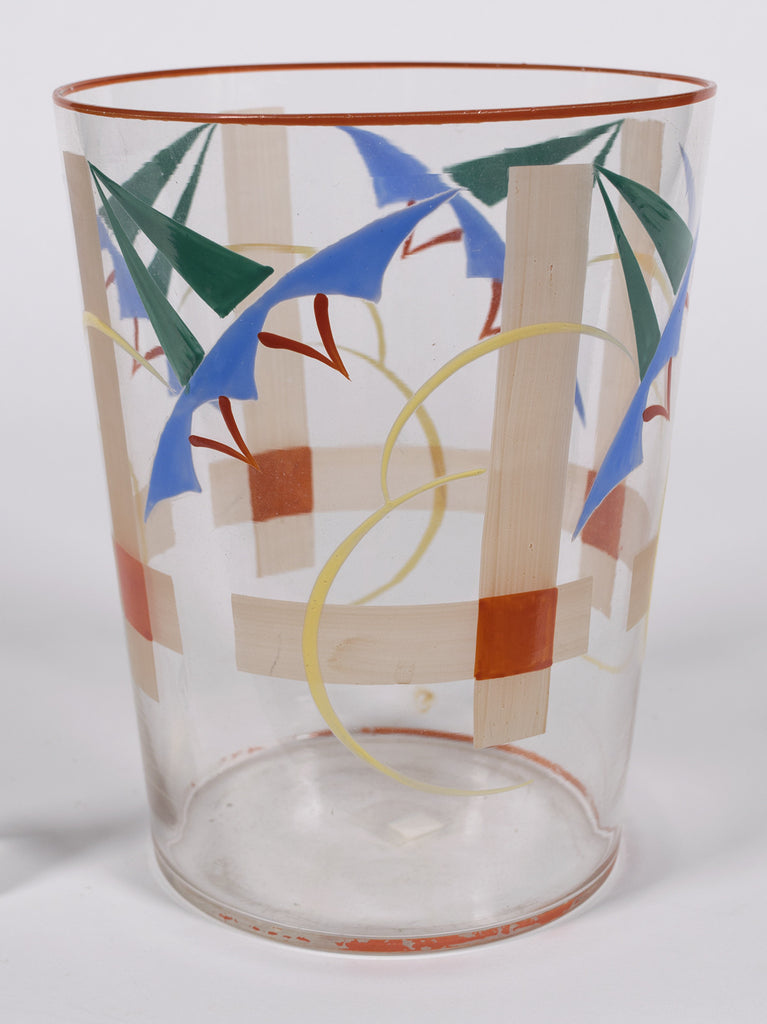 <b> CZECHOSLOVAKIAN GLASS VASE</b><br>PAINTED GLASS VASE, EARLY 20TH CENTURY</br>