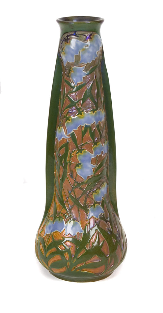 <B>ZSOLNAY</B><BR> CAMEO EFFECTS BLUEBELL VASE, CIRCA 1904-1906</BR>