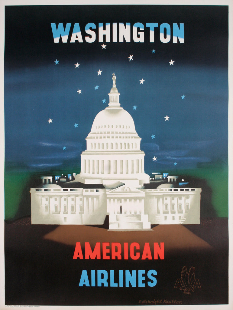<b> MCKNIGHT KAUFFER</b><br>WASHINGTON AMERICAN AIRLINES, CIRCA 1948</br>