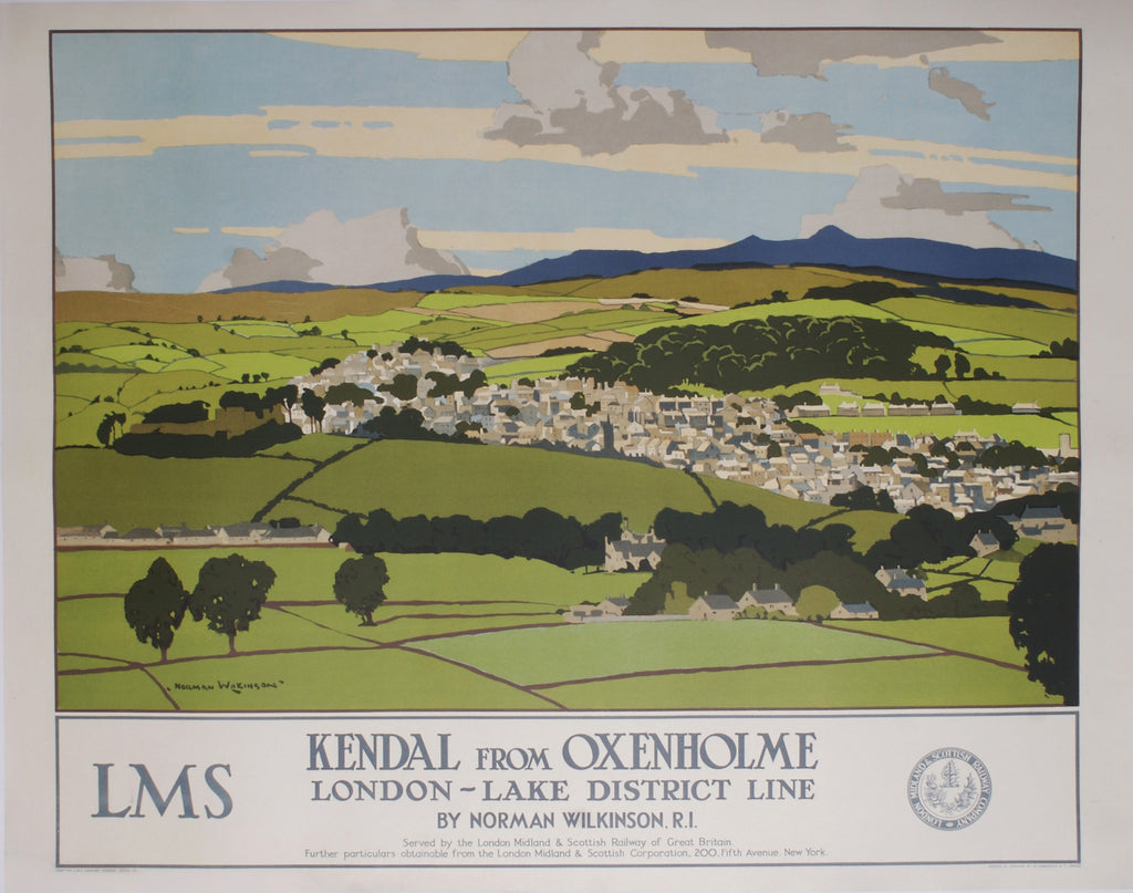 <b>NORMAN WILKINSON</b><br>KENDAL FROM OXENHOLME, CIRCA 1930</br>