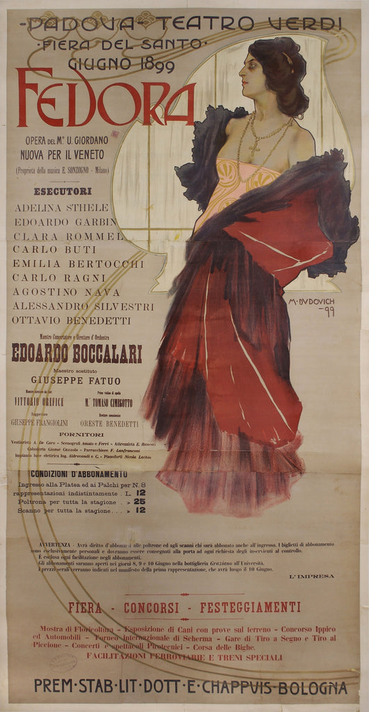 <b> MARCELLO DUDOVICH</b><br> FEDORA, CIRCA 1899 </br>