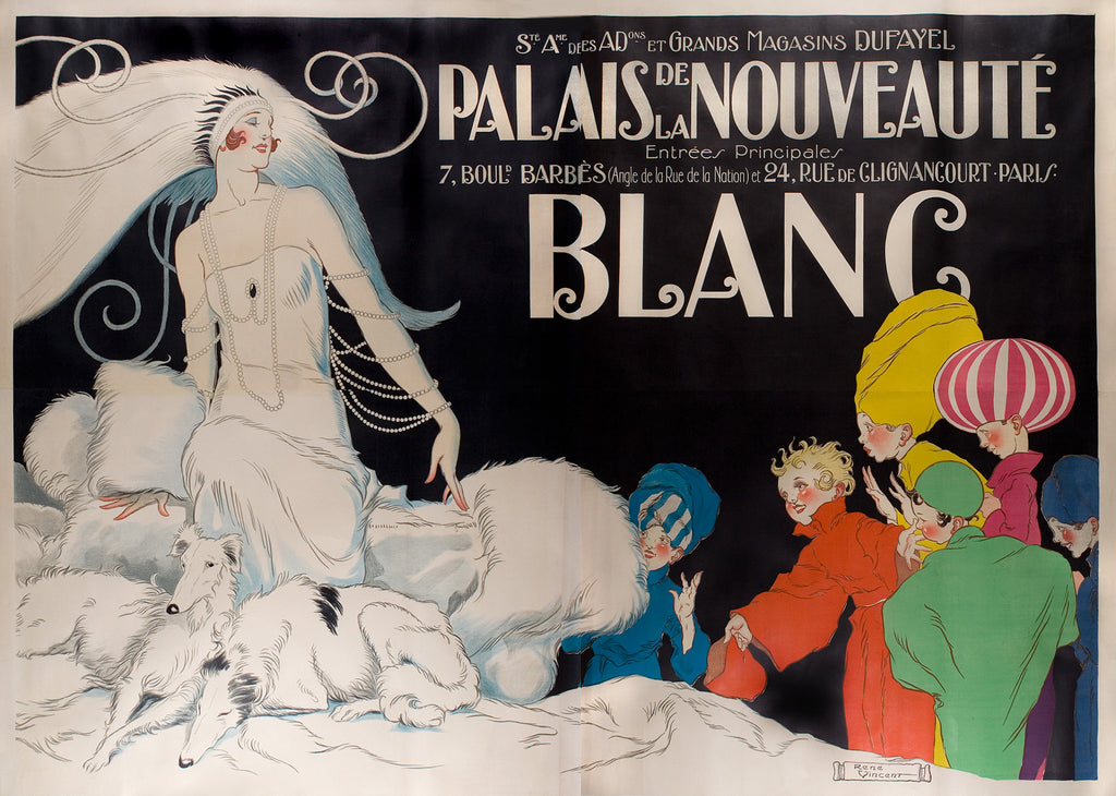 <b>RENE VINCENT</b><br> PALAIS DE LA NOUVEAUTE BLANC, CIRCA 1930</br>
