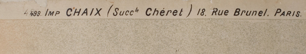 <b> JULES CHERET</b><br> AUX BUTTES CHAUMONT, CIRCA 1888</br>