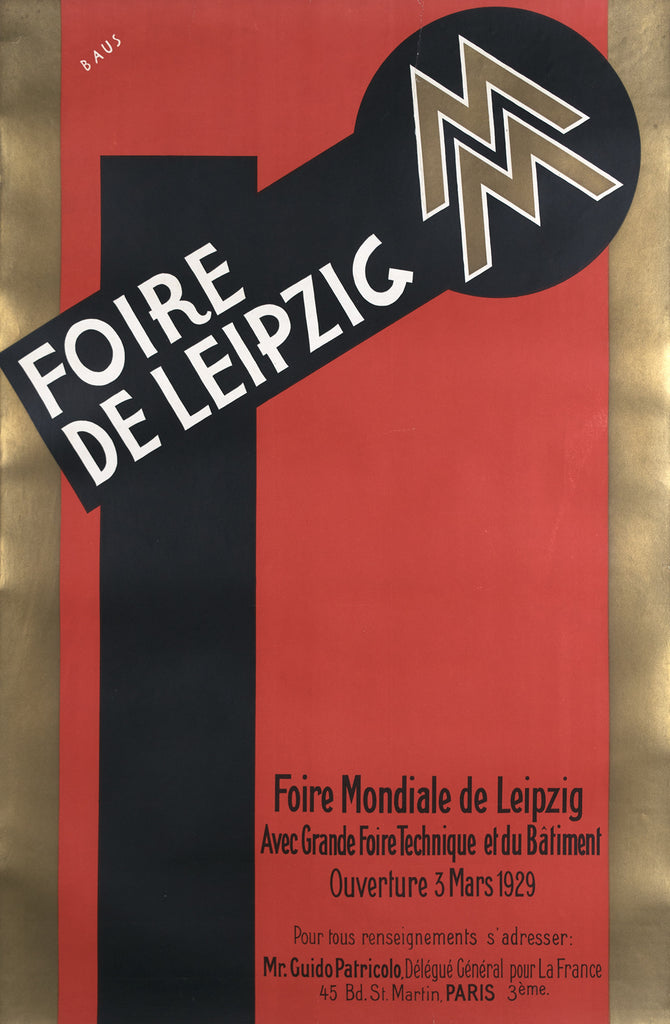 <b> BAUS </b><br> FOIRE DE LEIPZIG, CIRCA 1929</br>