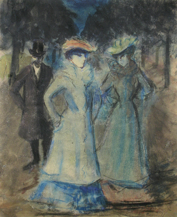 <b>MAURICE GUEROULT</b><br>TWO WOMEN & MAN WALKING, CIRCA 1900</br>