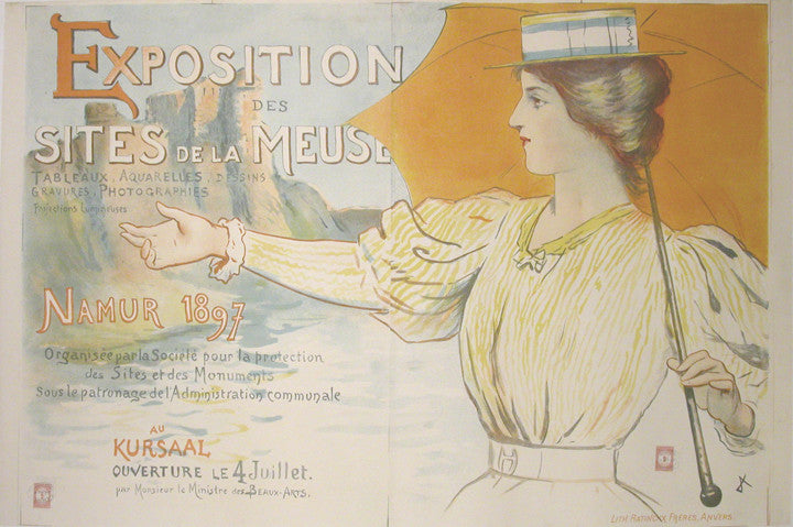 <b>FRENCH POSTER</b><br>EXPOSITION DES SITES DE LA MEUSE, CIRCA 1897</br>