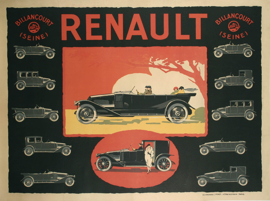 <b>FRENCH POSTER</b><br>RENAULT, CIRCA 1920s</br>