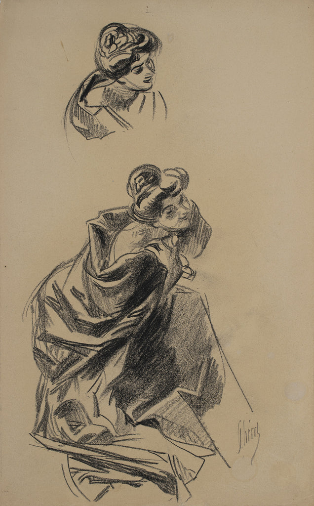 <b>JULES CHERET</b><br> WOMAN DRAPED IN CLOTH, CIRCA 1890s</br>