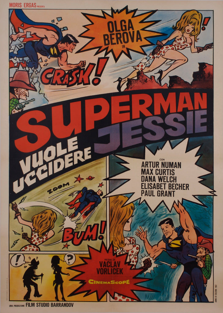 <b>ITALIAN POSTER</b><br> SUPERMAN VUOLE UCCIDERE JESSIE, CIRCA 1967</br>